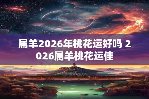 属羊2026年桃花运好吗 2026属羊桃花运佳 属羊2026年桃花运好吗 2026属羊桃花运佳
