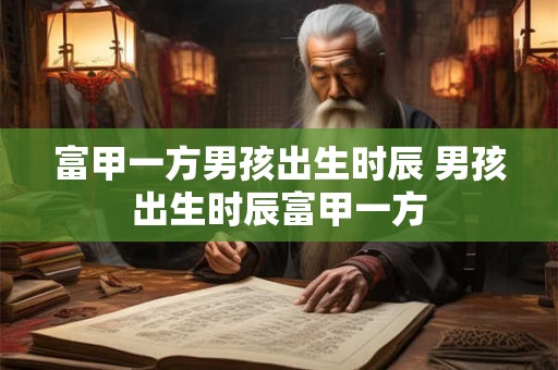 富甲一方男孩出生时辰 男孩出生时辰富甲一方