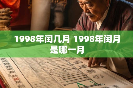 1998年闰几月 1998年闰月是哪一月 1998年闰几月 1998年闰月是哪一月