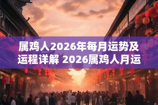 属鸡人2026年每月运势及运程详解 2026属鸡人月运如何 属鸡人2026年每月运势及运程详解 2026属鸡人月运如何