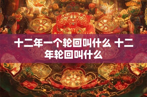 十二年一个轮回叫什么 十二年轮回叫什么