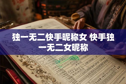 独一无二快手昵称女 快手独一无二女昵称 独一无二快手昵称女 快手独一无二女昵称