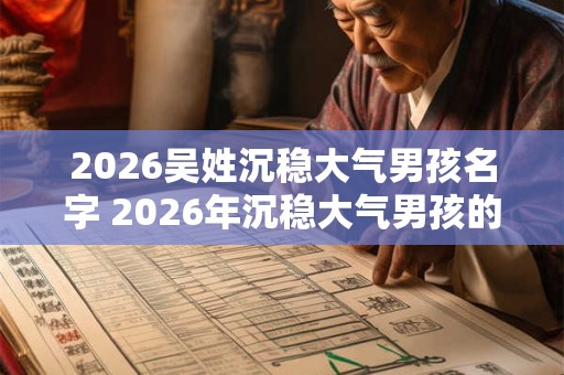 2026吴姓沉稳大气男孩名字 2026年沉稳大气男孩的名字选吴姓合适吗 2026吴姓沉稳大气男孩名字 2026年沉稳大气男孩的名字选吴姓合适吗