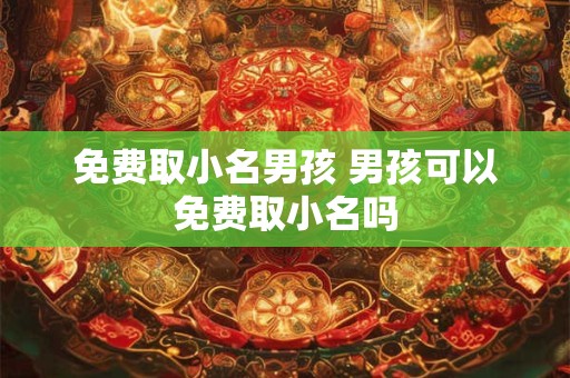 免费取小名男孩 男孩可以免费取小名吗 免费取小名男孩 男孩可以免费取小名吗