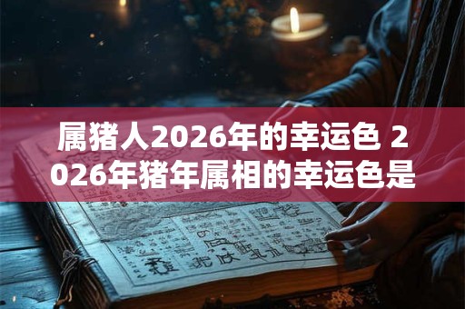 属猪人2026年的幸运色 2026年猪年属相的幸运色是什么