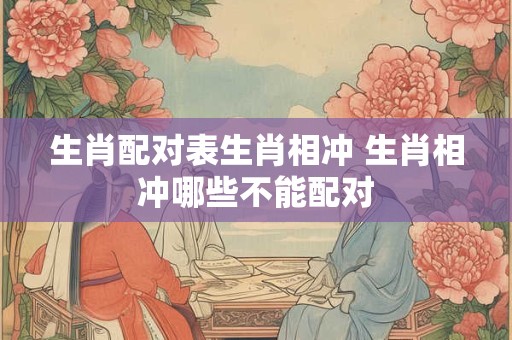 生肖配对表生肖相冲 生肖相冲哪些不能配对 生肖配对表生肖相冲 生肖相冲哪些不能配对