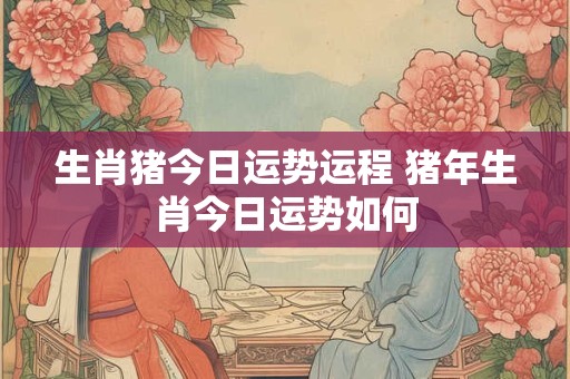 生肖猪今日运势运程 猪年生肖今日运势如何 生肖猪今日运势运程 猪年生肖今日运势如何