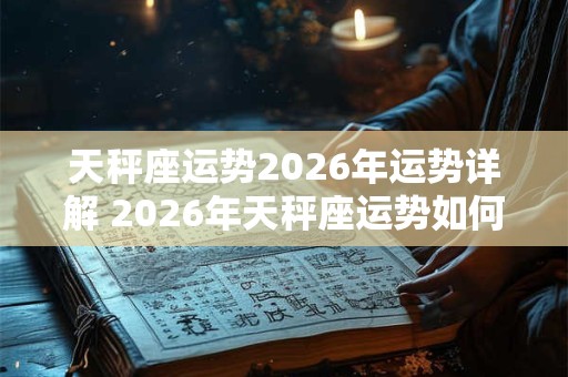 天秤座运势2026年运势详解 2026年天秤座运势如何