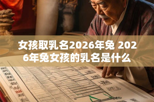 女孩取乳名2026年兔 2026年兔女孩的乳名是什么