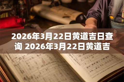 2026年3月22日黄道吉日查询 2026年3月22日黄道吉日是什么 2026年3月22日黄道吉日查询 2026年3月22日黄道吉日是什么
