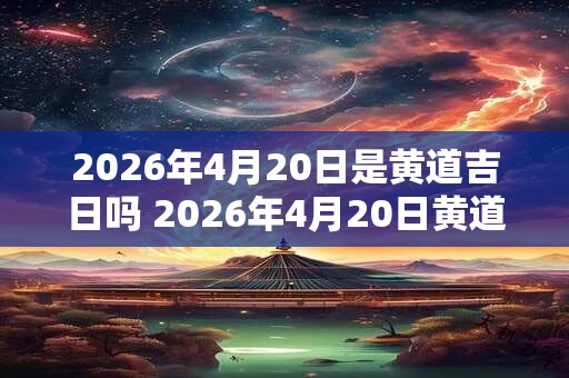 2026年4月20日是黄道吉日吗 2026年4月20日黄道吉日 2026年4月20日是黄道吉日吗 2026年4月20日黄道吉日