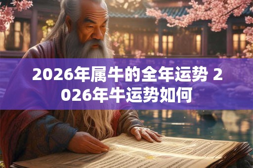 2026年属牛的全年运势 2026年牛运势如何 2026年属牛的全年运势 2026年牛运势如何