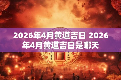 2026年4月黄道吉日 2026年4月黄道吉日是哪天 2026年4月黄道吉日 2026年4月黄道吉日是哪天
