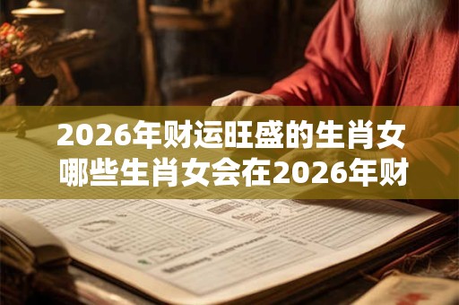 2026年财运旺盛的生肖女 哪些生肖女会在2026年财运旺盛 2026年财运旺盛的生肖女 哪些生肖女会在2026年财运旺盛