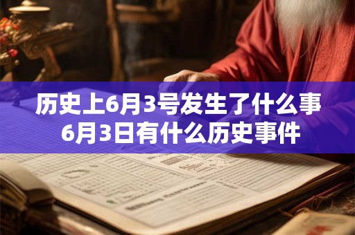 历史上6月3号发生了什么事 6月3日有什么历史事件 历史上6月3号发生了什么事 6月3日有什么历史事件
