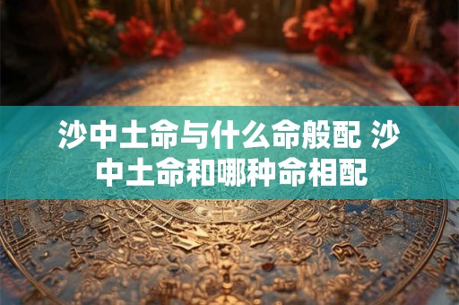 沙中土命与什么命般配 沙中土命和哪种命相配 沙中土命与什么命般配 沙中土命和哪种命相配