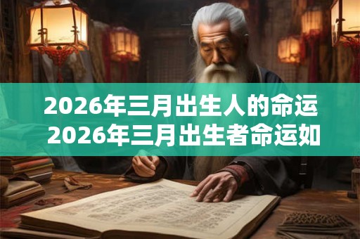 2026年三月出生人的命运 2026年三月出生者命运如何 2026年三月出生人的命运 2026年三月出生者命运如何
