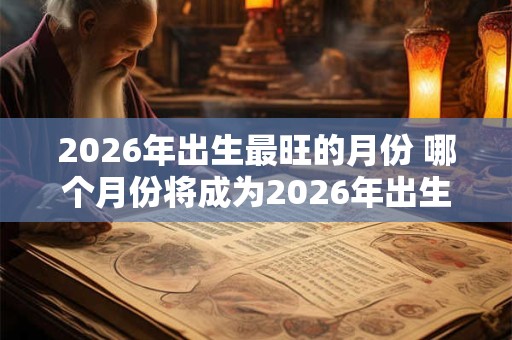 2026年出生最旺的月份 哪个月份将成为2026年出生的高峰期 2026年出生最旺的月份 哪个月份将成为2026年出生的高峰期