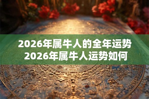 2026年属牛人的全年运势 2026年属牛人运势如何