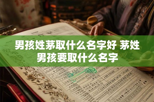 男孩姓茅取什么名字好 茅姓男孩要取什么名字