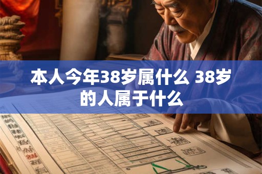 本人今年38岁属什么 38岁的人属于什么