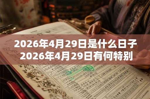 2026年4月29日是什么日子 2026年4月29日有何特别意义
