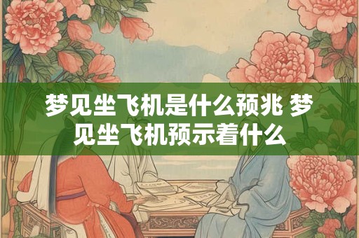 梦见坐飞机是什么预兆 梦见坐飞机预示着什么