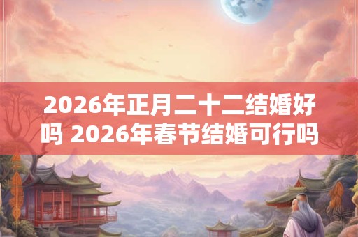 2026年正月二十二结婚好吗 2026年春节结婚可行吗 2026年正月二十二结婚好吗 2026年春节结婚可行吗