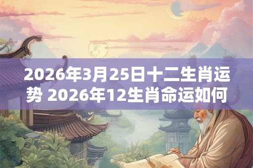 2026年3月25日十二生肖运势 2026年12生肖命运如何