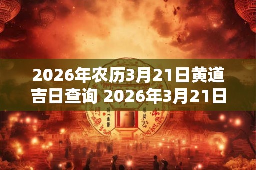 2026年农历3月21日黄道吉日查询 2026年3月21日黄道吉日是哪天 2026年农历3月21日黄道吉日查询 2026年3月21日黄道吉日是哪天
