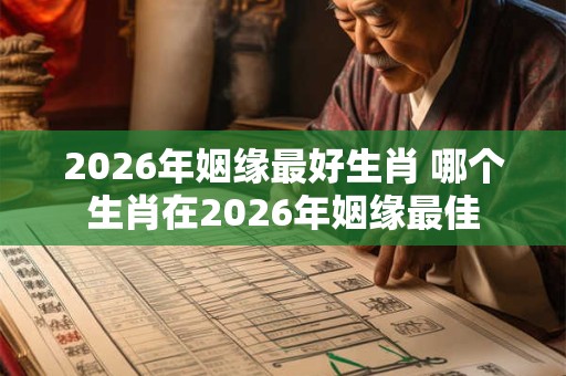 2026年姻缘最好生肖 哪个生肖在2026年姻缘最佳 2026年姻缘最好生肖 哪个生肖在2026年姻缘最佳