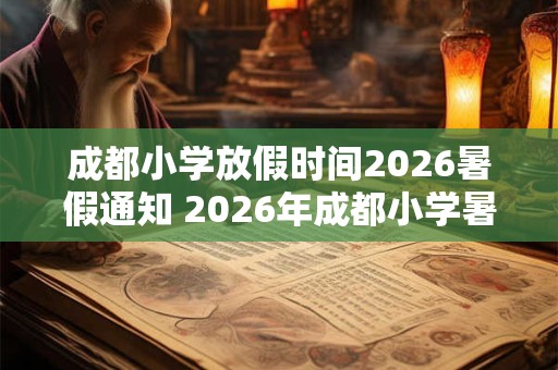 成都小学放假时间2026暑假通知 2026年成都小学暑假放假时间 成都小学放假时间2026暑假通知 2026年成都小学暑假放假时间