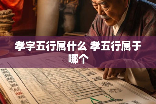 孝字五行属什么 孝五行属于哪个