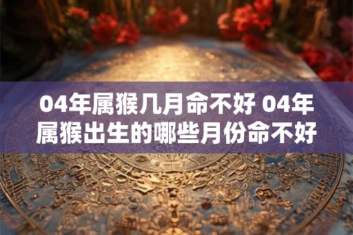 04年属猴几月命不好 04年属猴出生的哪些月份命不好