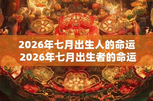 2026年七月出生人的命运 2026年七月出生者的命运如何 2026年七月出生人的命运 2026年七月出生者的命运如何