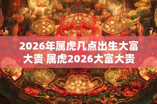 2026年属虎几点出生大富大贵 属虎2026大富大贵