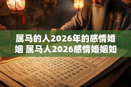 属马的人2026年的感情婚姻 属马人2026感情婚姻如何 属马的人2026年的感情婚姻 属马人2026感情婚姻如何