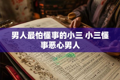 男人最怕懂事的小三 小三懂事恶心男人