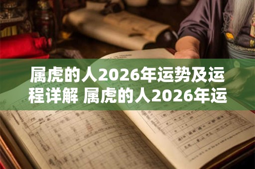 属虎的人2026年运势及运程详解 属虎的人2026年运势如何 属虎的人2026年运势及运程详解 属虎的人2026年运势如何
