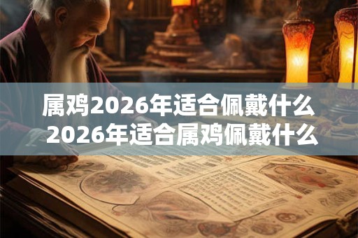属鸡2026年适合佩戴什么 2026年适合属鸡佩戴什么