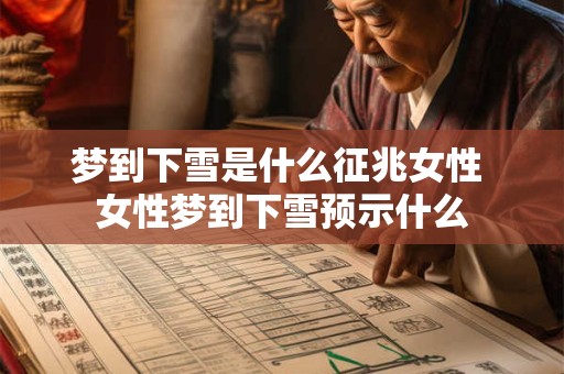 梦到下雪是什么征兆女性 女性梦到下雪预示什么 梦到下雪是什么征兆女性 女性梦到下雪预示什么