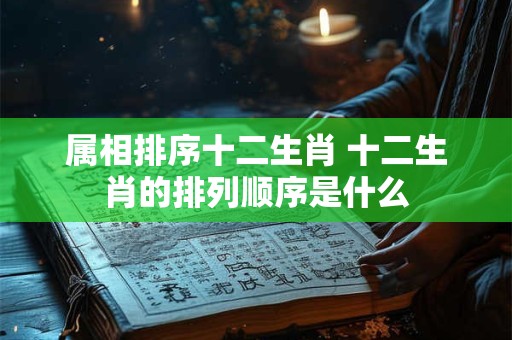 属相排序十二生肖 十二生肖的排列顺序是什么