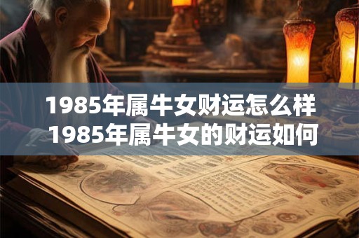 1985年属牛女财运怎么样 1985年属牛女的财运如何