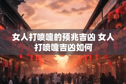 女人打喷嚏的预兆吉凶 女人打喷嚏吉凶如何