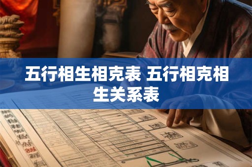 五行相生相克表 五行相克相生关系表 五行相生相克表 五行相克相生关系表