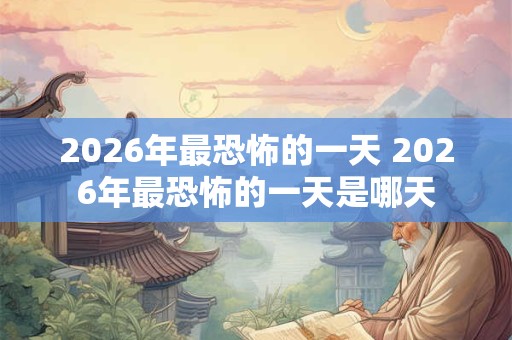 2026年最恐怖的一天 2026年最恐怖的一天是哪天 2026年最恐怖的一天 2026年最恐怖的一天是哪天