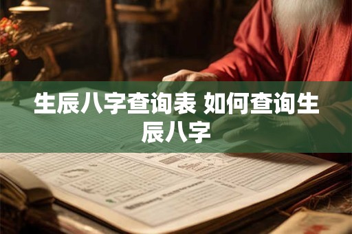 生辰八字查询表 如何查询生辰八字 生辰八字查询表 如何查询生辰八字