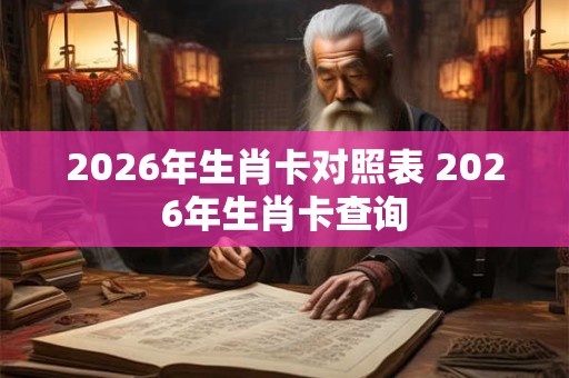 2026年生肖卡对照表 2026年生肖卡查询 2026年生肖卡对照表 2026年生肖卡查询