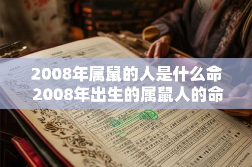 2008年属鼠的人是什么命 2008年出生的属鼠人的命运如何