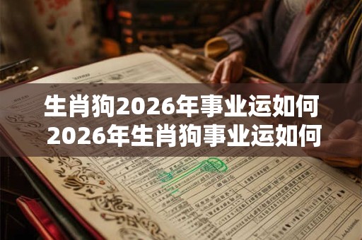 生肖狗2026年事业运如何 2026年生肖狗事业运如何